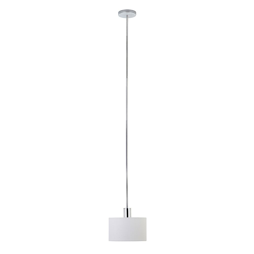 Angle View: Camden&Wells - Henri Pendant with Fabric Shade - Polished Nickel