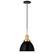 Angle Zoom. Camden&Wells - Madison 12" Metal Pendant - Black/Brass.
