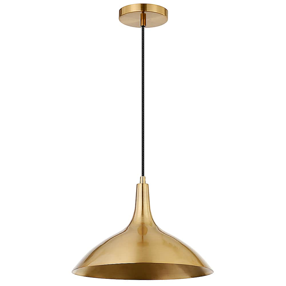 Angle View: Camden&Wells - Barton Metal Pendant - Brass