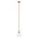 Angle. Camden&Wells - Rockwell White Milk Glass Pendant - Brass.