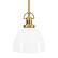 Alt View 16. Camden&Wells - Rockwell White Milk Glass Pendant - Brass.
