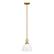 Alt View 18. Camden&Wells - Rockwell White Milk Glass Pendant - Brass.
