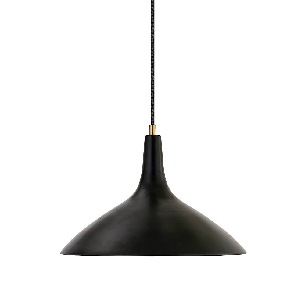 Alt View 16. Hudson&Canal - Barton Metal Pendant - Matte Black/Brass.