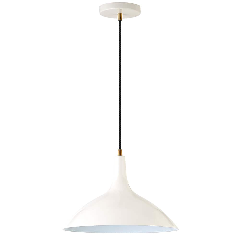 Angle View: Camden&Wells - Barton Metal Pendant - Pearled White/Brass