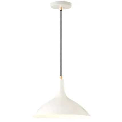 Front. Camden&Wells - Barton Metal Pendant - Pearled White/Brass.