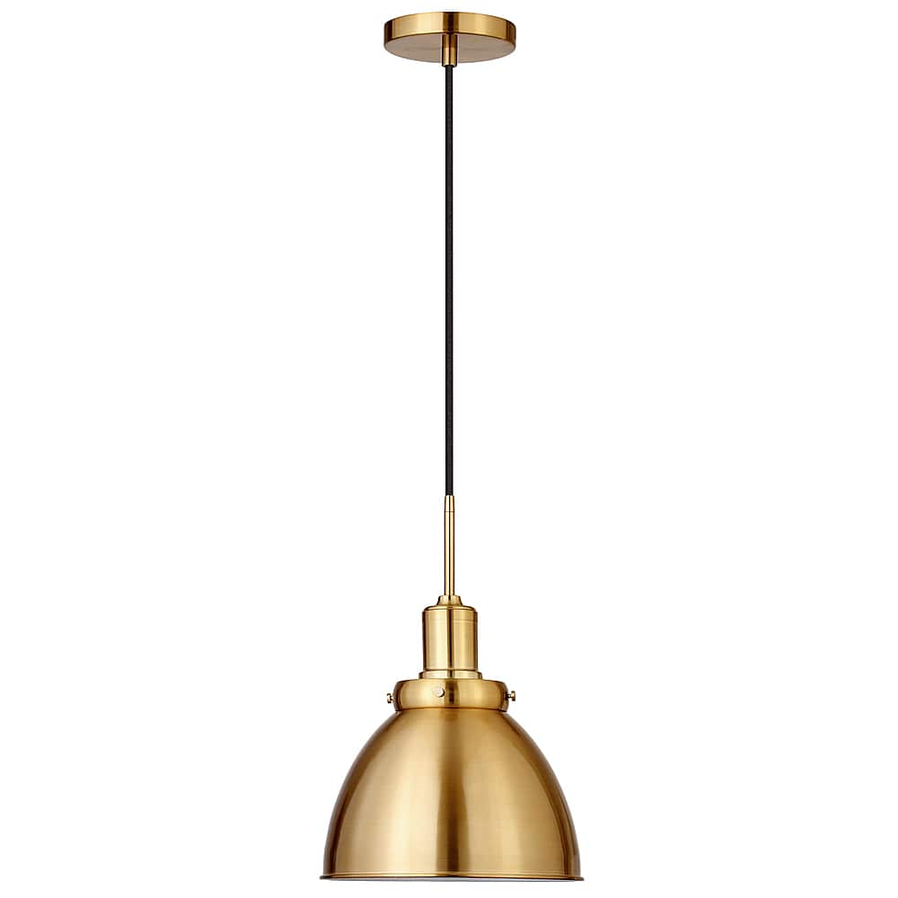 Angle View: Camden&Wells - Madison 12" Metal Pendant - Brass