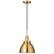 Angle. Camden&Wells - Madison 12" Metal Pendant - Brass.