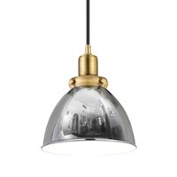 Camden&Wells - Madison 8" Metal Pendant - Polished Nickel/Brass - Front_Zoom