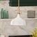 Alt View 11. Camden&Wells - Mackenzie Metal Pendant - Matte White/Brass.