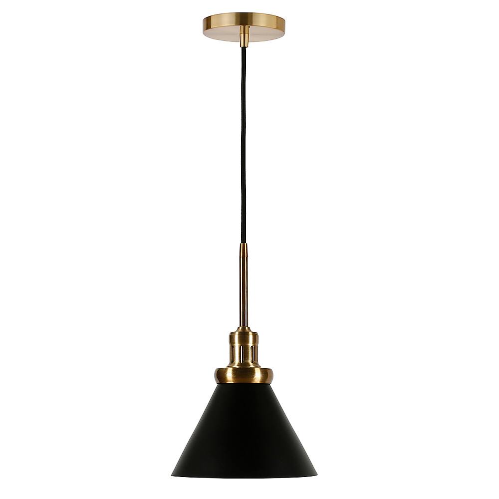 Angle View: Camden&Wells - Zeno Metal Pendant - Blackened Bronze