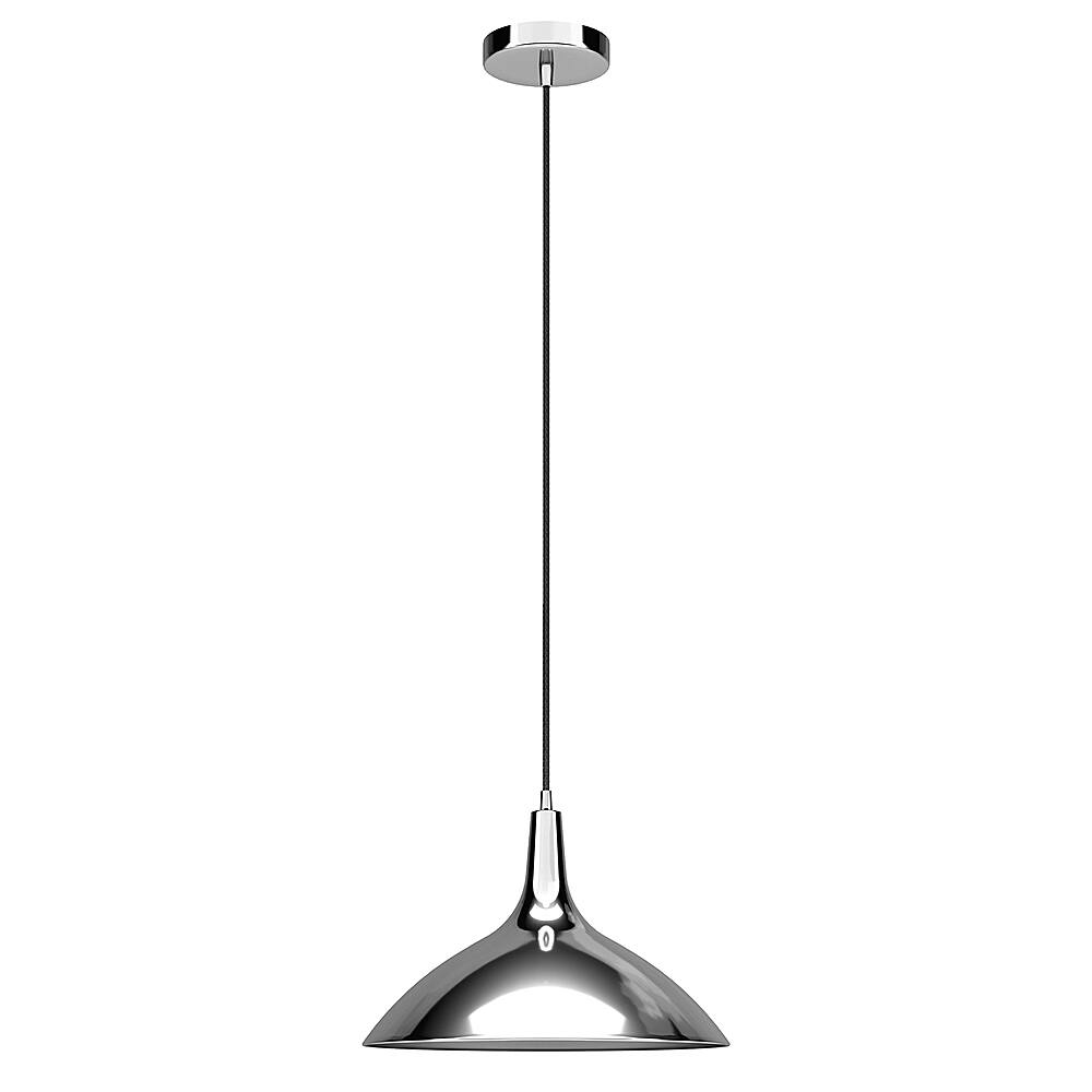 Angle View: Camden&Wells - Barton Metal Pendant - Polished Nickel