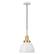Angle Zoom. Camden&Wells - Madison 12" Metal Pendant - White/Brass.