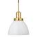 Front. Camden&Wells - Madison 12" Metal Pendant - White/Brass.