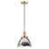 Angle. Camden&Wells - Madison 12" Metal Pendant - Polished Nickel/Brass.