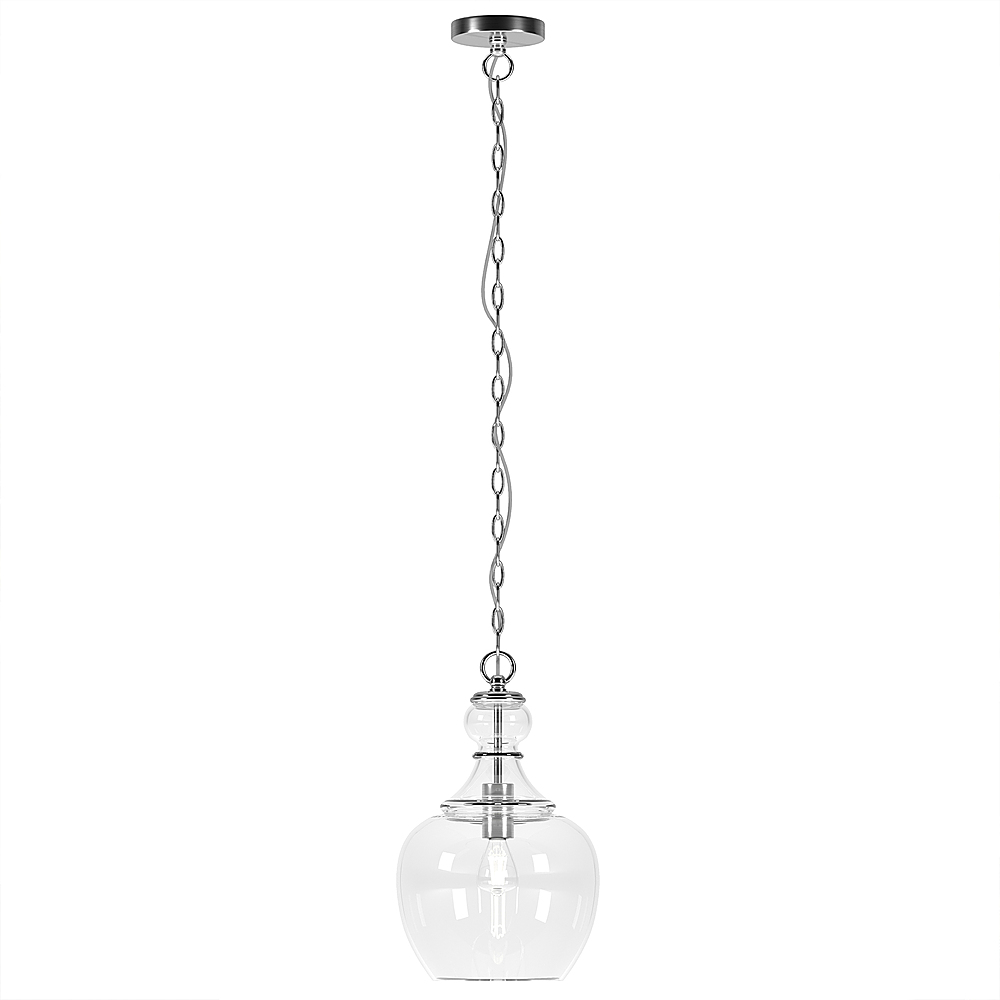 Camden&Wells Verona 11 Clear Glass Pendant Brushed Nickel PD1069 - Best Buy