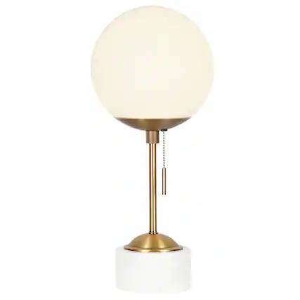 Front. Hudson&Canal - Reagan Table Lamp - Gold/White.