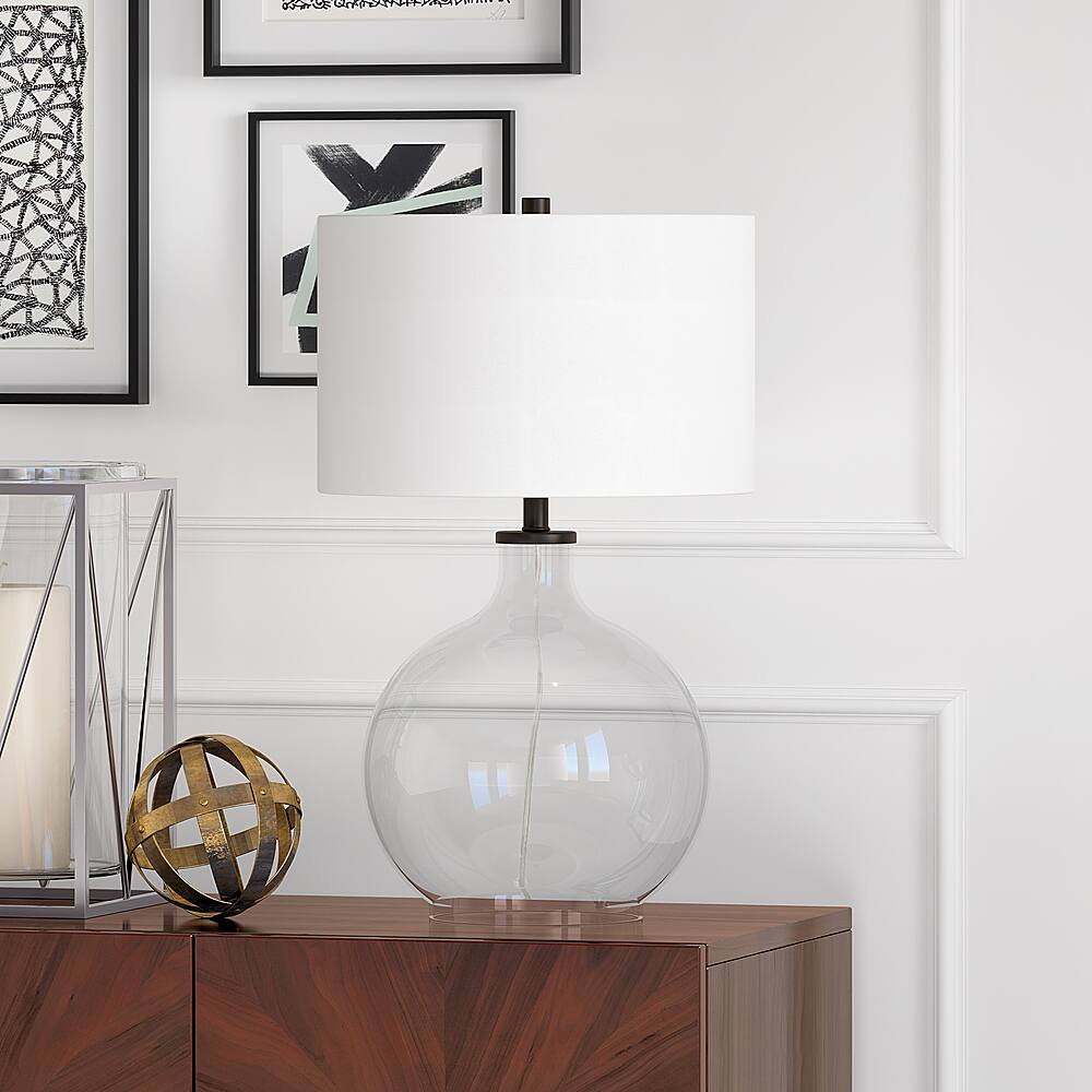 Alt View 11. Hudson&Canal - Laelia Table Lamp - Clear/Black.