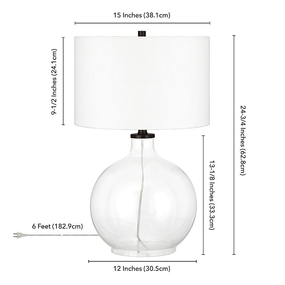 Alt View 13. Hudson&Canal - Laelia Table Lamp - Clear/Black.