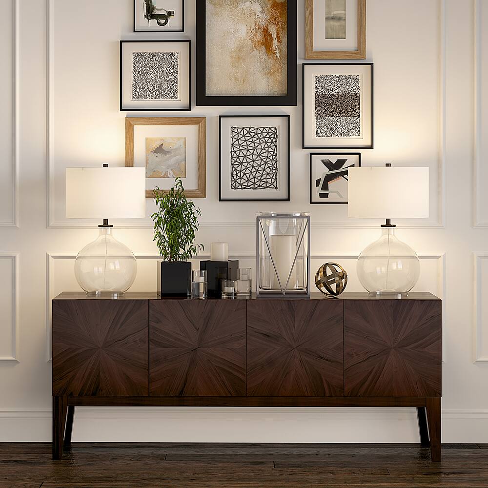 Alt View 17. Hudson&Canal - Laelia Table Lamp - Clear/Black.