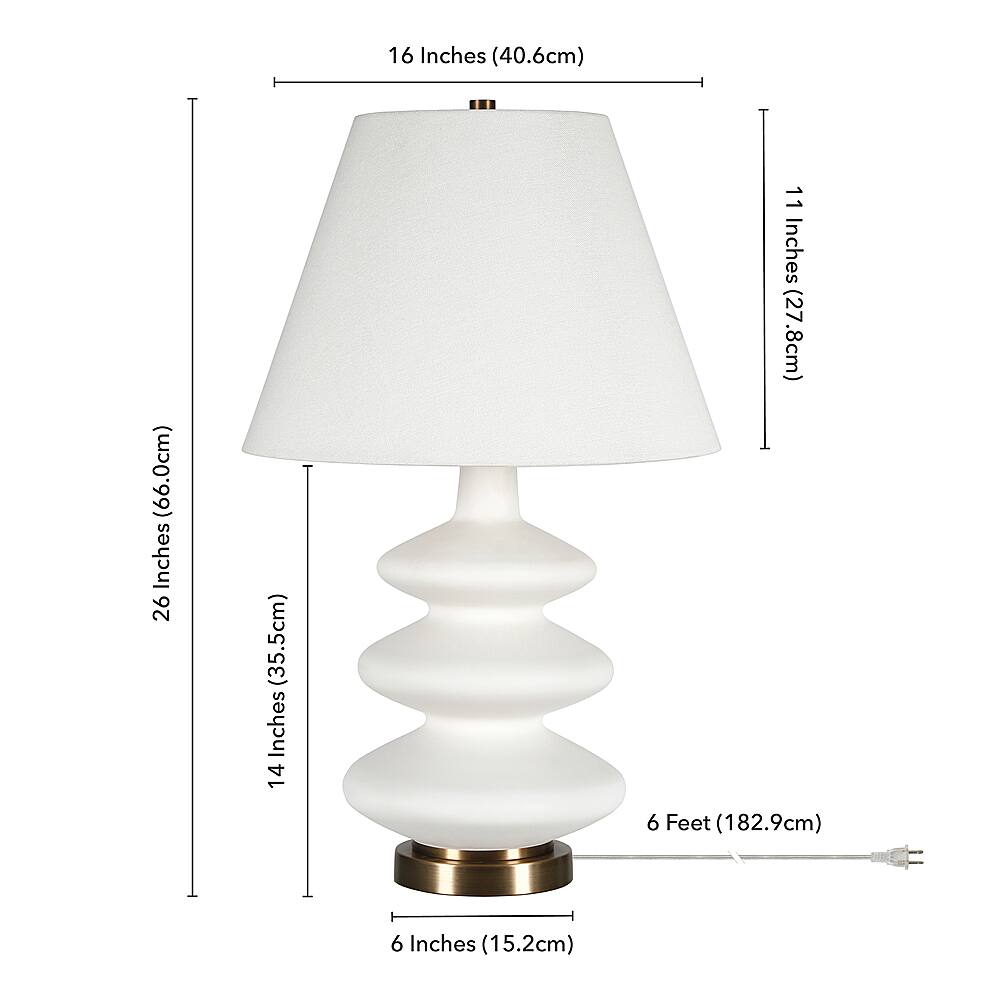 Alt View 13. Hudson&Canal - Carleta Table Lamp - White.