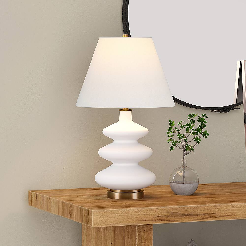 Alt View 18. Hudson&Canal - Carleta Table Lamp - White.
