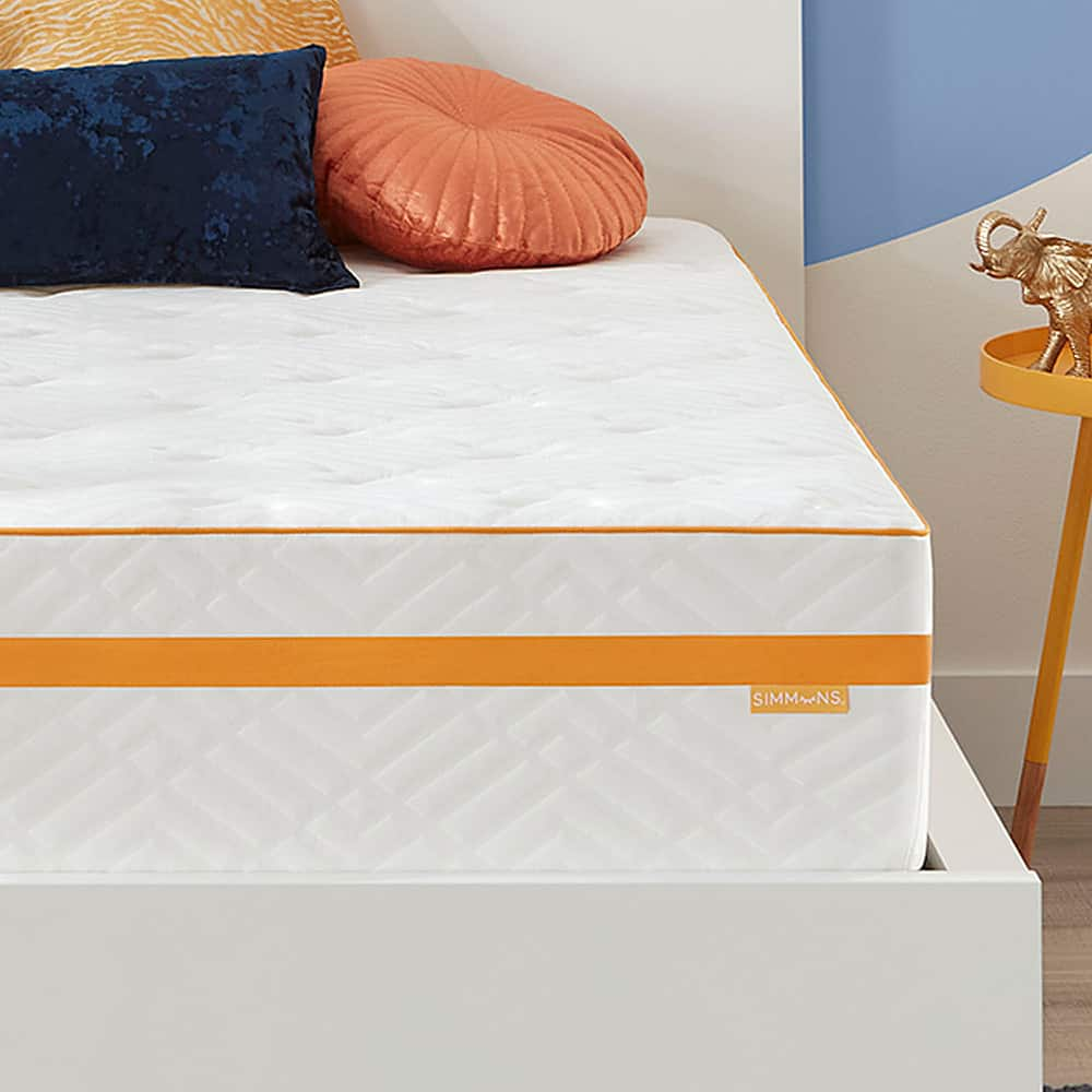 Left View: Serta - Simmons 12" Plush Hybrid Mattress - White