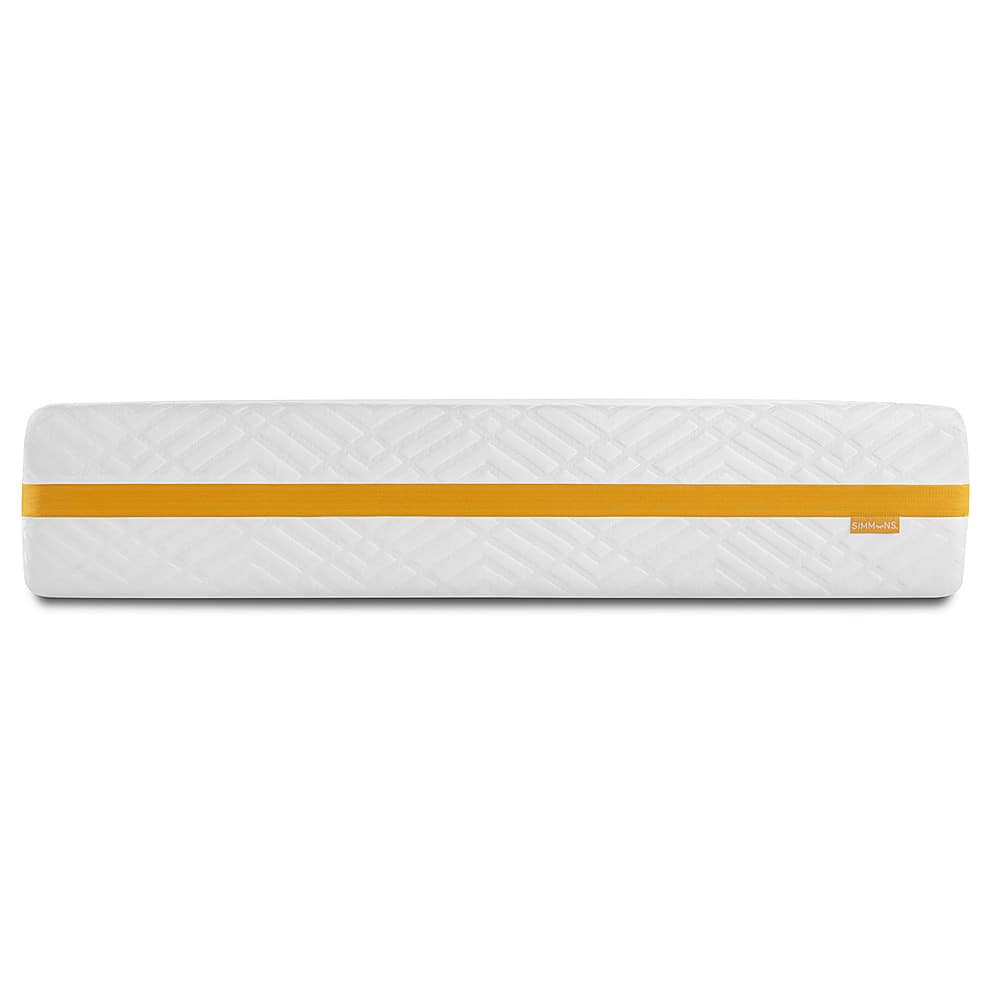 Angle View: Simmons 12" Plush Memory Foam Mattress - White