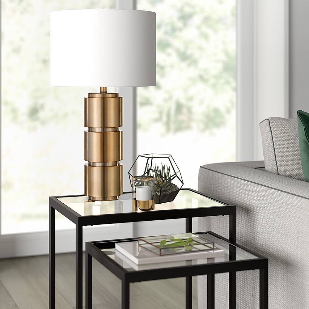 Alt View 11. Hudson&Canal - Campbell Table Lamp - Brass.