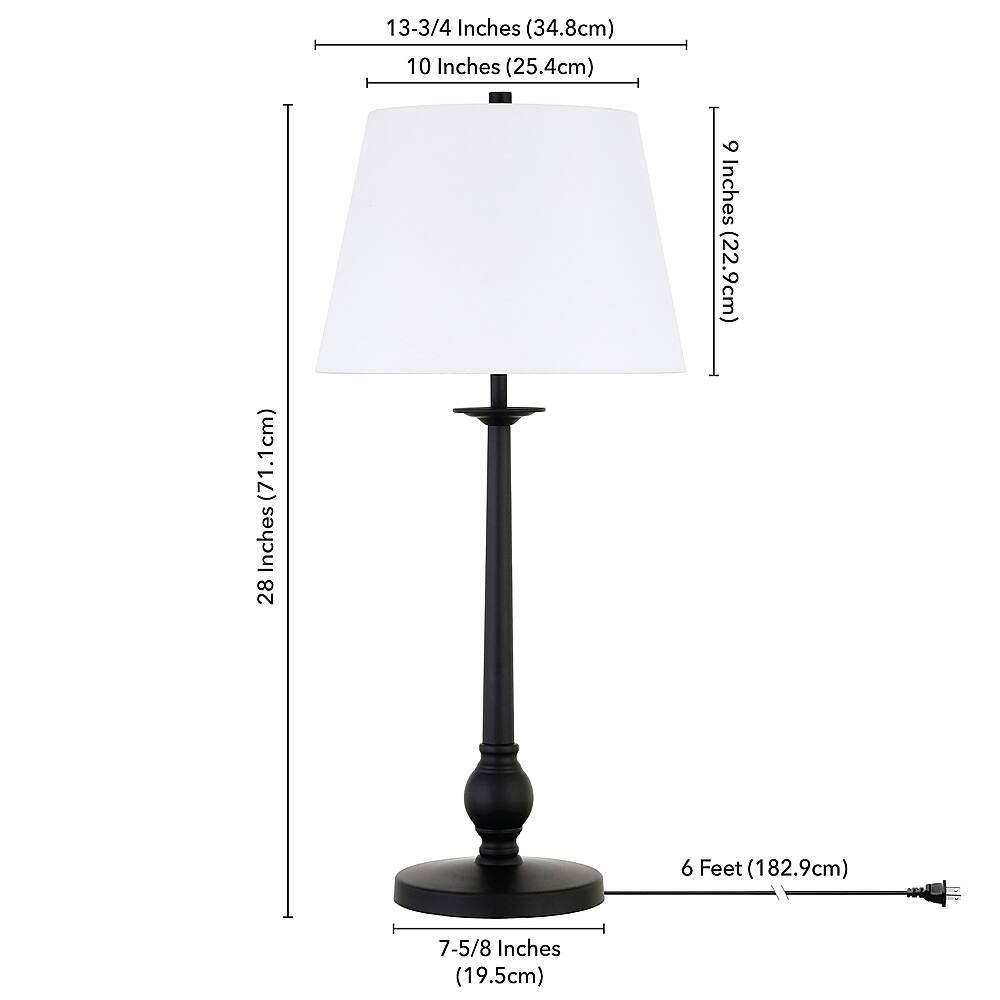 Alt View 13. Hudson&Canal - Wilmer Table Lamp - Blackened Bronze.