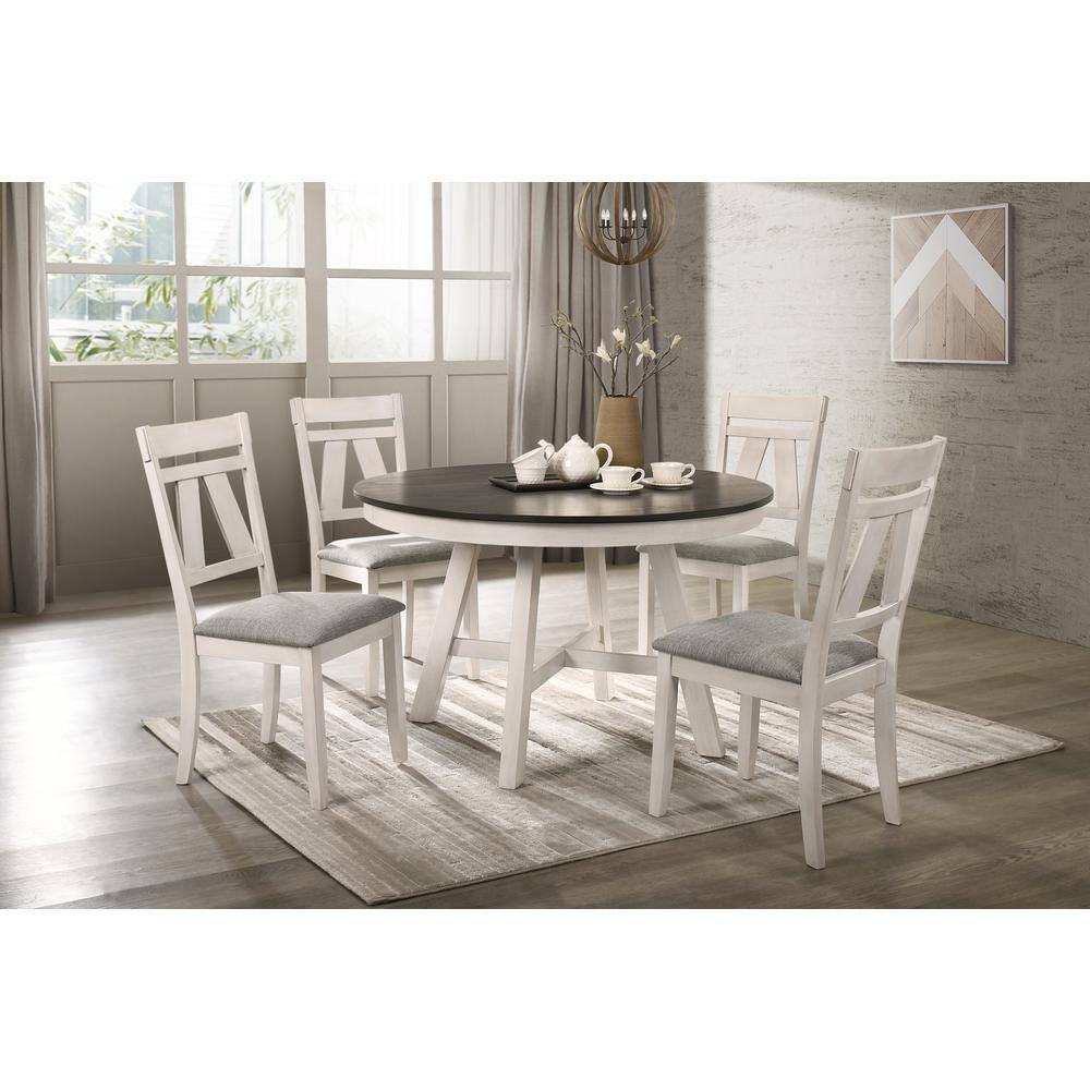 Alt View 2. New Classic Furniture - Maisie Side Chair-White (Set of 2) - Brown.