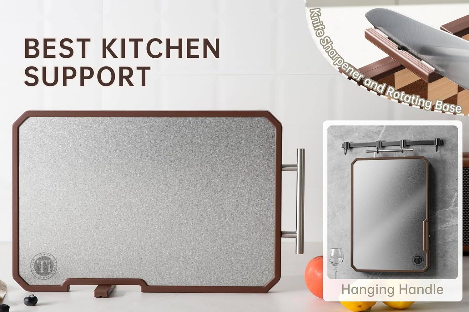 BEST KITCHEN SUPPORT

Knife Sharpener and Rotating Base

Hanging Handle