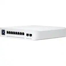 Front. Ubiquiti - Enterprise 8 8-Port 2.5Gb PoE+ Compliant Managed Network Switch USW-Enterprise-8-PoE - White.