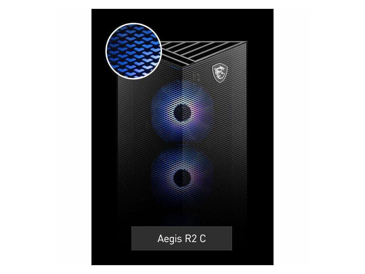 Alt View 7. MSI - MSI Aegis R2 C14NVV9-1440US - i9-14900F, 32GB, 1TB SSD, RTX 5080, Win 11 Pro - Black.