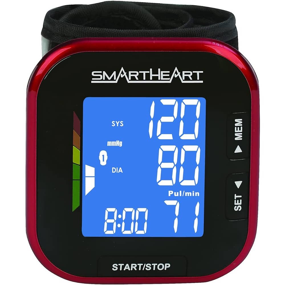 RTMB - Wrist Blood Pressure Monitor, Digital, Adult Cuff, Black - Red