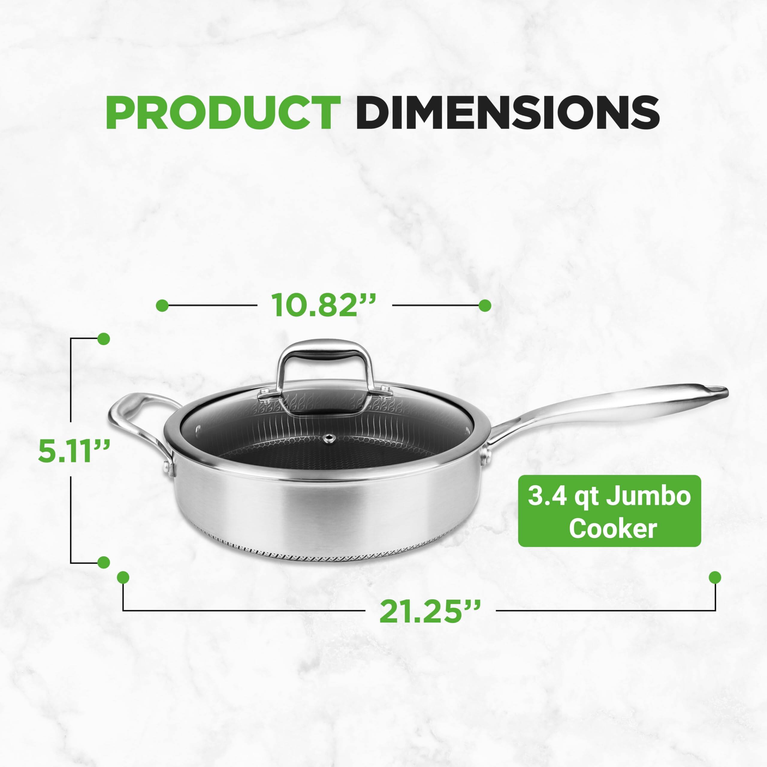 PRODUCT DIMENSIONS

10.82"  
5.11"  
21.25"  

3.4 qt Jumbo Cooker