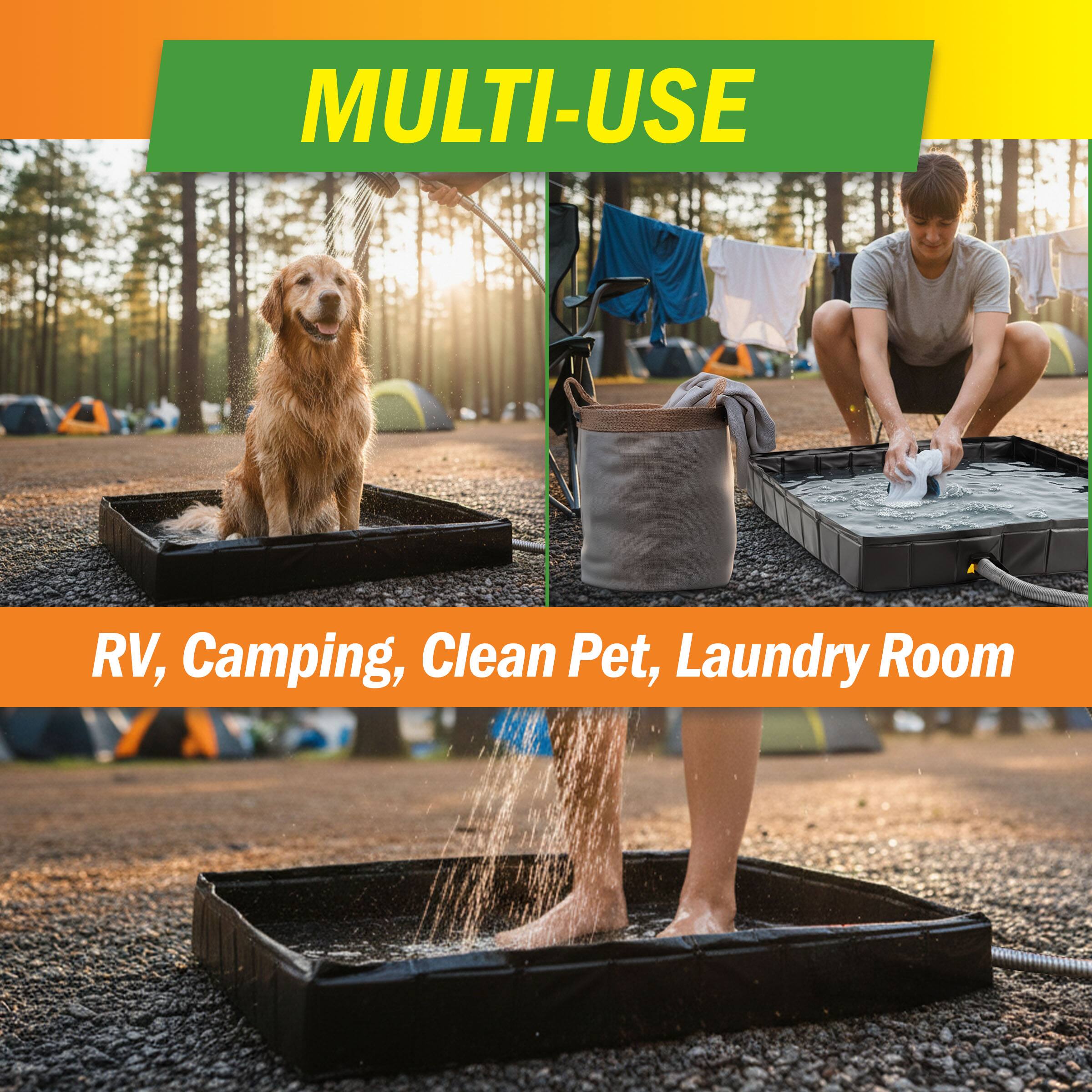MULTI-USE

RV, Camping, Clean Pet, Laundry Room
