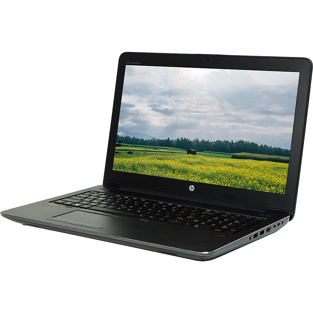 Left View: HP - ZBook 15.6" Refurbished Laptop - Intel Core i7 - 32GB Memory - 1TB Solid State Drive - Black