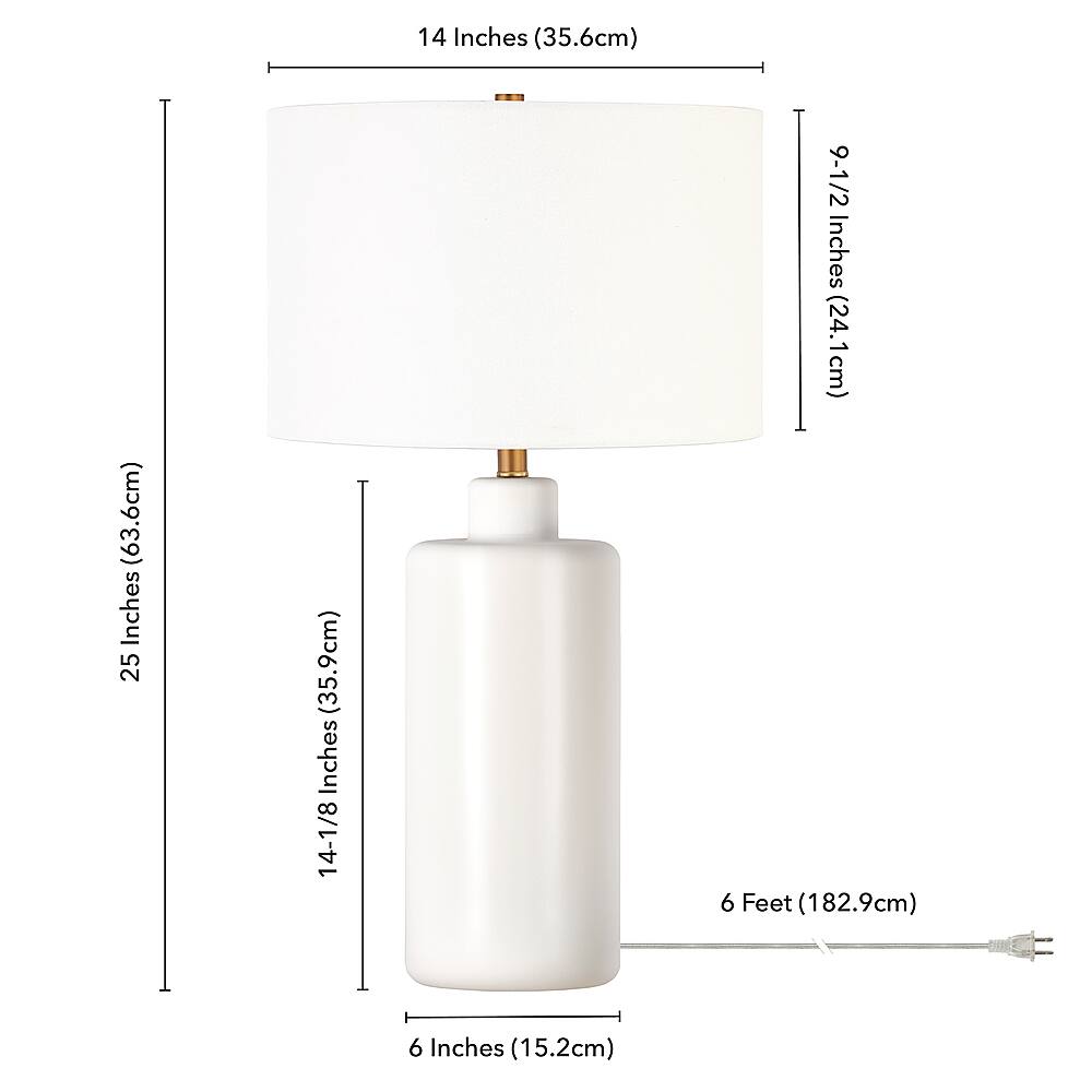 Alt View 13. Hudson&Canal - Carlina Table Lamp - Matte White.