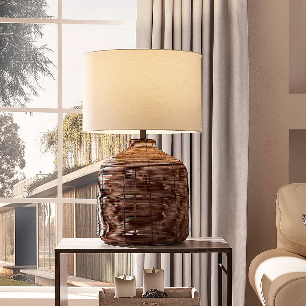 Best Buy: Camden&Wells Jolina Table Lamp Umber Rattan TL1230