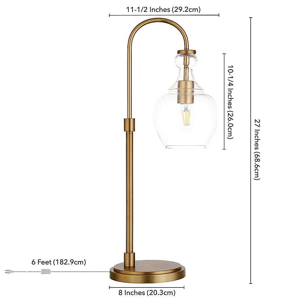 Alt View 13. Hudson&Canal - Verona Table Lamp - Brushed Brass.