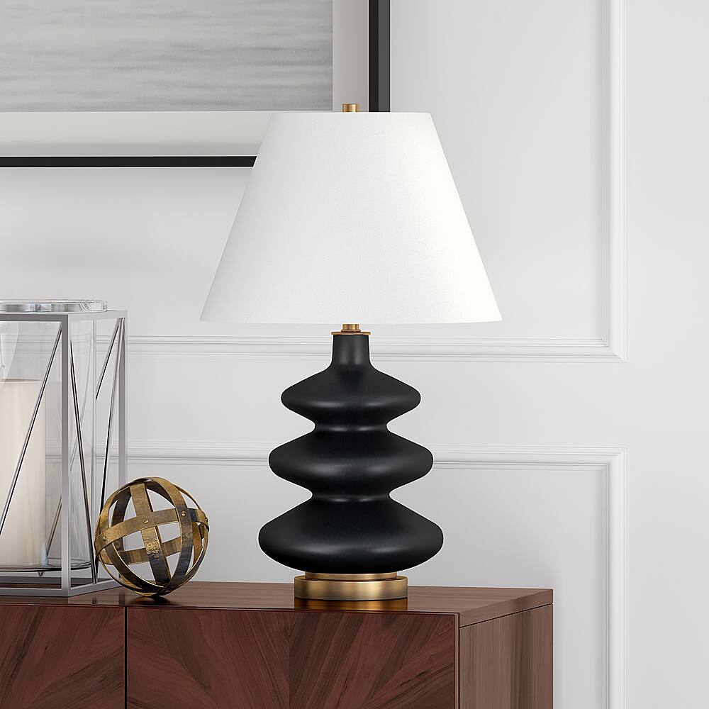 Alt View 11. Hudson&Canal - Carleta Table Lamp - Matte Black.