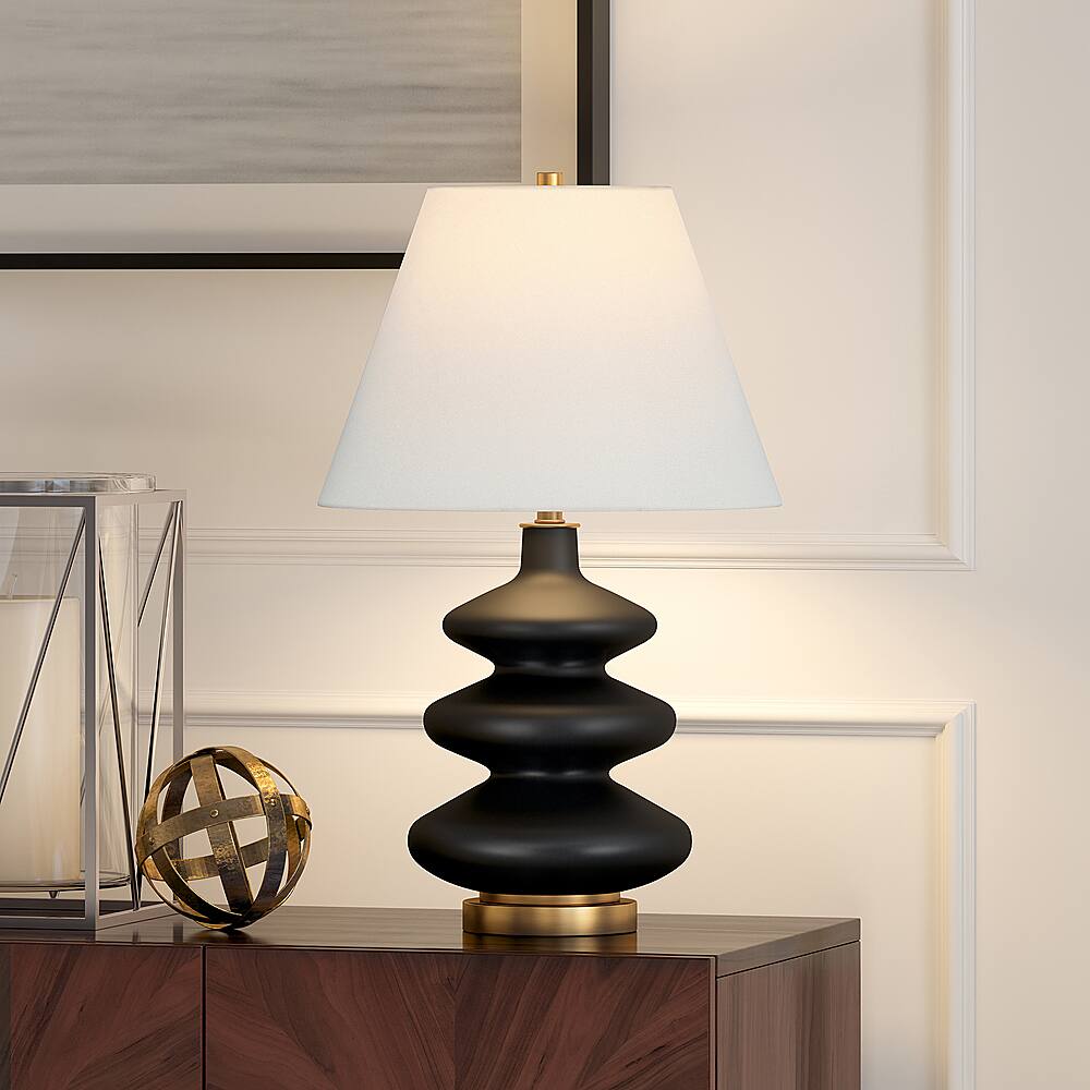 Alt View 18. Hudson&Canal - Carleta Table Lamp - Matte Black.