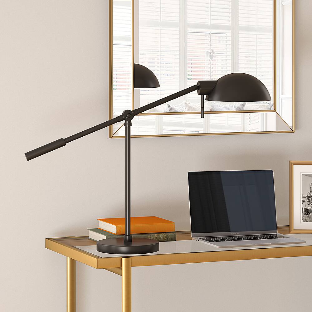 Alt View 11. Hudson&Canal - Dexter Table Lamp - Blackened Bronze.