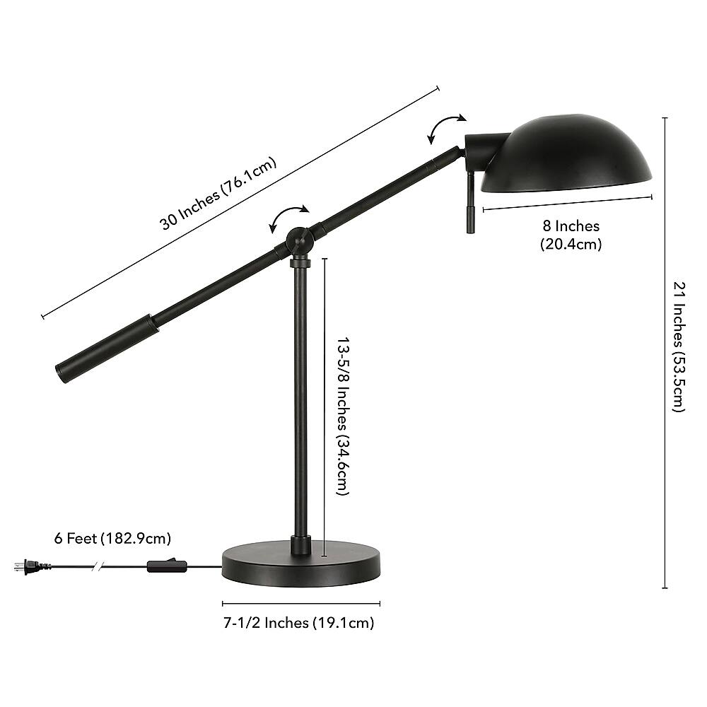 Alt View 13. Hudson&Canal - Dexter Table Lamp - Blackened Bronze.