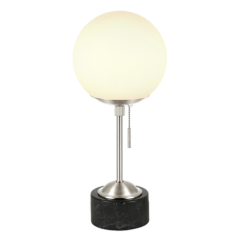 Camden&Wells - Reagan Table Lamp - Brushed Nickel/Black Marble