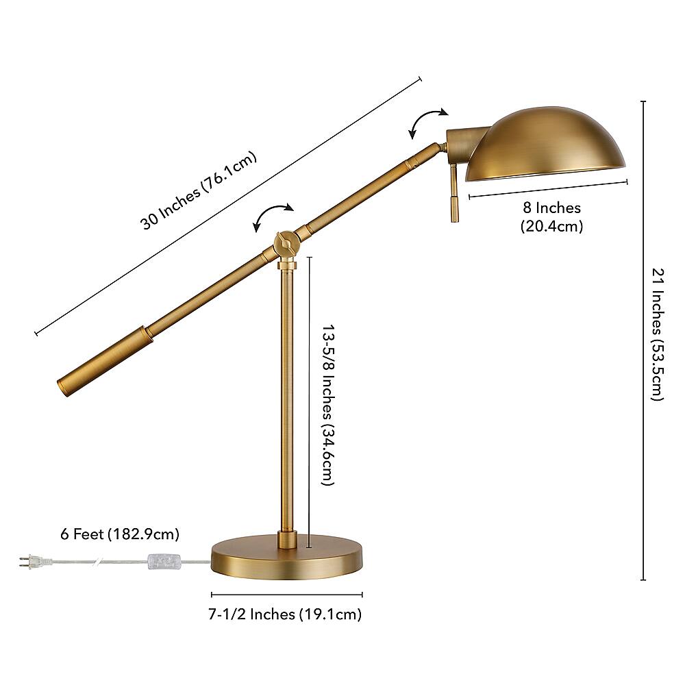 Alt View 13. Hudson&Canal - Dexter Table Lamp - Brass.