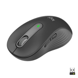 Logitech - Signature M650 L Full-size Wireless Scroll Mouse with Silent Clicks - Graphite - Front_Zoom