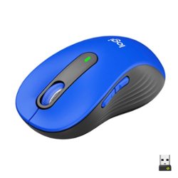 Logitech - Signature M650 L Full-size Wireless Scroll Mouse with Silent Clicks - Blue - Front_Zoom