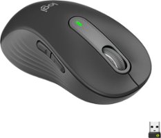 Logitech - Signature M650 L Wireless Left-Handed Scroll Mouse with Silent Clicks - Graphite - Front_Zoom