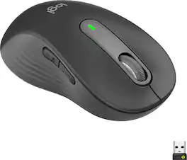 Logitech - Signature M650 L Wireless Left-Handed Scroll Mouse with Silent Clicks - Wireless - Graphite